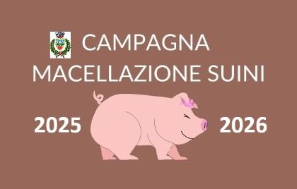 Macellazione suini a domicilio - stagione 2025-2026 Macellazione suini a domicilio - stagione 2025-2026