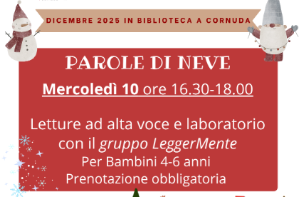 IN BIBLIOTECA SOTTO L'ALBERO: Parole di neve